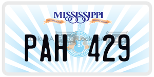 PAH429  license plate in MS