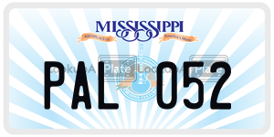 PAL052  license plate in MS