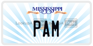 PAM  license plate in MS