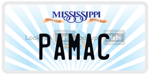 PAMAC  license plate in MS