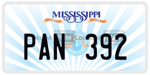 PAN392  license plate in MS