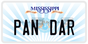 PANDAR  license plate in MS