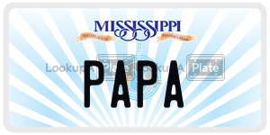 PAPA  license plate in MS