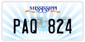 PAQ824  license plate in MS