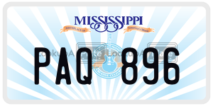 PAQ896  license plate in MS