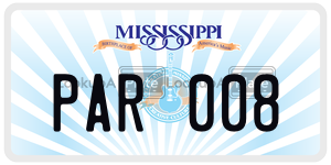 PAR008  license plate in MS