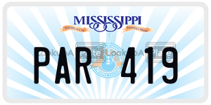 PAR419  license plate in MS