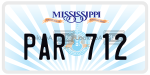 PAR712  license plate in MS