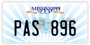PAS896 license plate in Mississippi