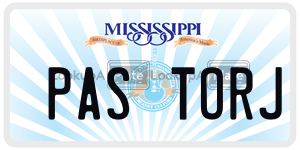PASTORJ  license plate in MS