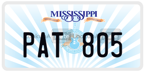 PAT805  license plate in MS
