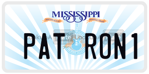 PATRON1  license plate in MS