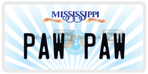 PAWPAW  license plate in MS