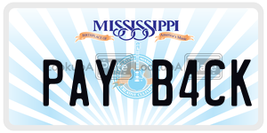 PAYB4CK  license plate in MS