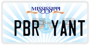 PBRYANT  license plate in MS