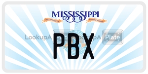 PBX  license plate in MS