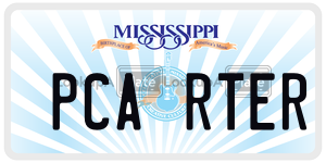 PCARTER  license plate in MS