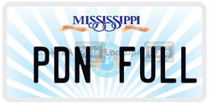 PDNFULL  license plate in MS