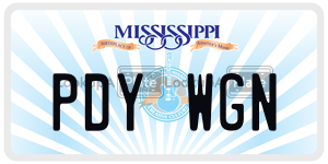 PDYWGN  license plate in MS