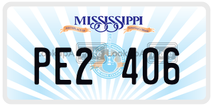 PE2406  license plate in MS