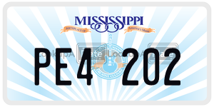 PE4202  license plate in MS