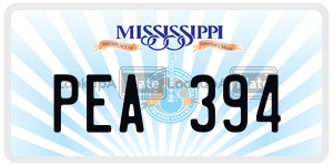 PEA394  license plate in MS