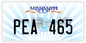 PEA465  license plate in MS