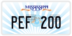 PEF200  license plate in MS