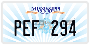 PEF294  license plate in MS
