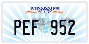 PEF952  license plate in MS