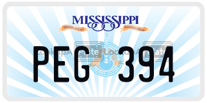 PEG394  license plate in MS