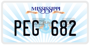 PEG682  license plate in MS