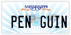 PENGUIN  license plate in MS