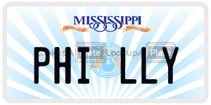 PHILLY  license plate in MS