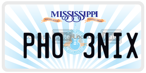 PHO3NIX  license plate in MS