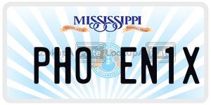 PHOEN1X  license plate in MS