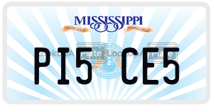 PI5CE5  license plate in MS