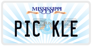 PICKLE  license plate in MS