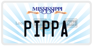 PIPPA  license plate in MS