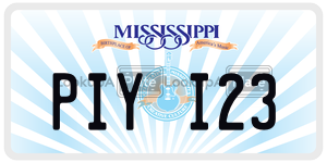 PIYI23  license plate in MS