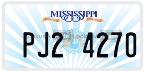 PJ24270  license plate in MS