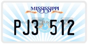 PJ3512  license plate in MS