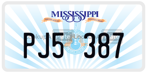 PJ5387  license plate in MS