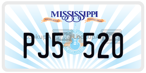 PJ5520  license plate in MS