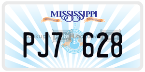 PJ7628  license plate in MS