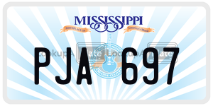 PJA697  license plate in MS