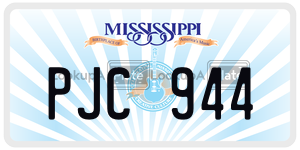 PJC944  license plate in MS