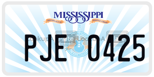 PJE0425 license plate in Mississippi