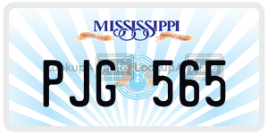 PJG565  license plate in MS