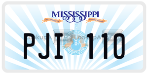 PJI110  license plate in MS